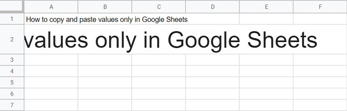 An example of what it would look like if the title of the article would look like if pasted into cell A1 as values only, and pasted into cell A2 without holding the shift key