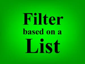 How to filter a list by another column in Google Sheets