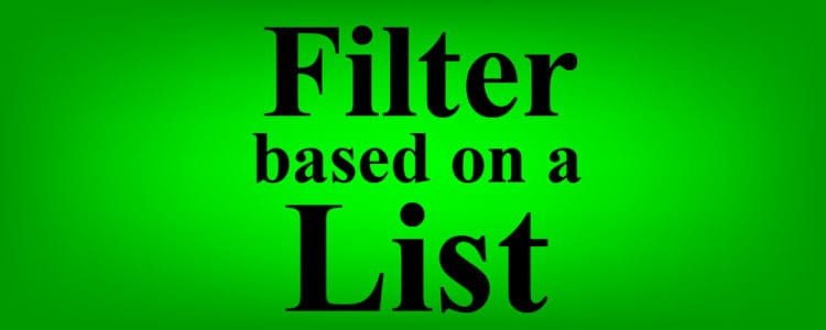 How To Filter Based On A List In Google Sheets