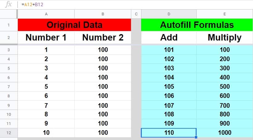 How To Copy A Formula Down An Entire Column In Google Sheets