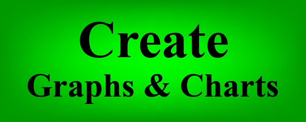 The words "Create Graphs & Charts" on a glowing green background- How to create a chart or graph in Google Sheets | SpreadsheetClass.com
