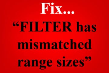 An article that teaches how to fix the "FILTER has mismatched range sizes" error in Google Sheets