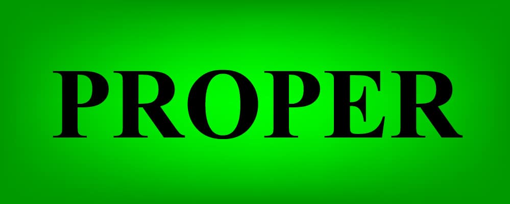 The word "PROPER" on a glowing green background- How to automatically capitalize every word with the PROPER function