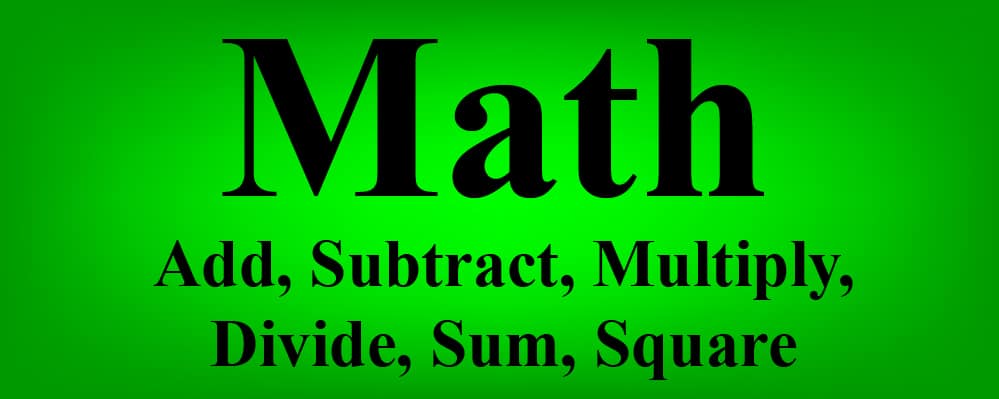 The word "Math" on a glowing green background: A lesson that teaches how to do math calculations in Google Sheets