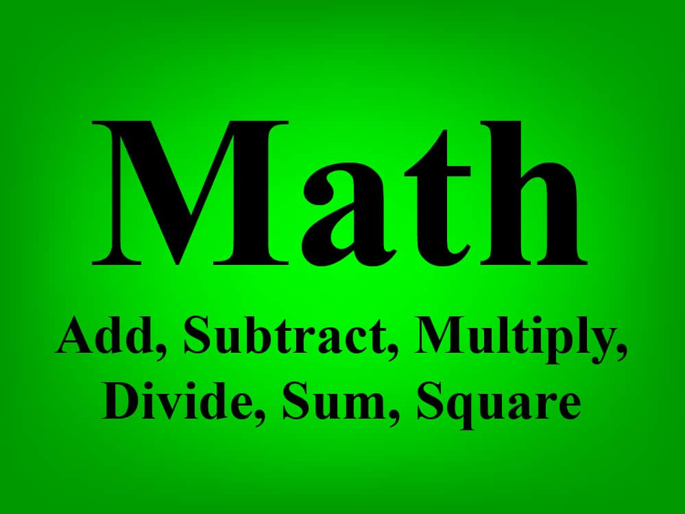 Math In Google Sheets Add Sum Subtract Multiply Divide Square