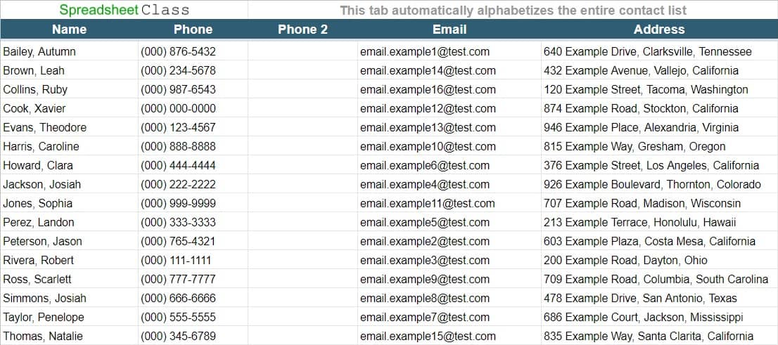 sheets assignment tracker