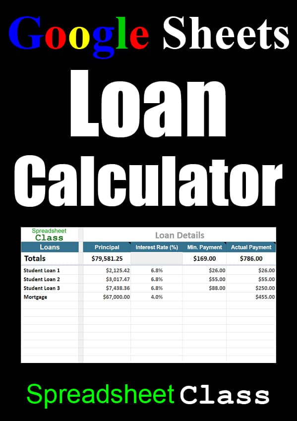 Loan Payoff Template from www.spreadsheetclass.com