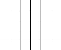 An example of the graph paper template that has darkly shaded squares