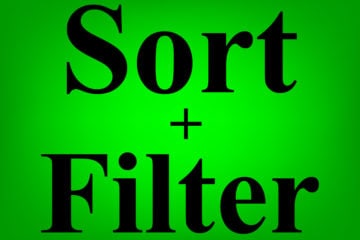 Featured image for the lesson on how to use the SORT function and the FILTER function together in Google Sheets