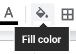 An example of the "Fill color"' menu in Google Sheets