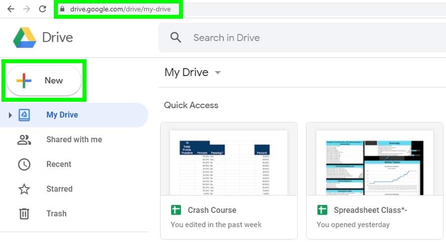 An example that shows how to access Google Drive