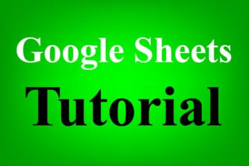 Featured image for the Google Sheets Beginner Tutorial- A green background with text that says "Tutorial"