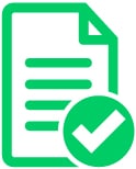 A green spreadsheet icon