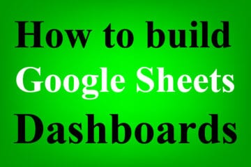 A featured image for the lesson on how to build a dashboard in Google Sheets
