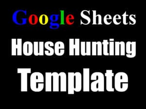 Featured image for the Google Sheets House Hunting Template