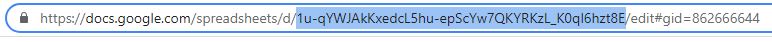 Example of URL and Sheet ID while using the IMPORTRANGE function in Google Sheets