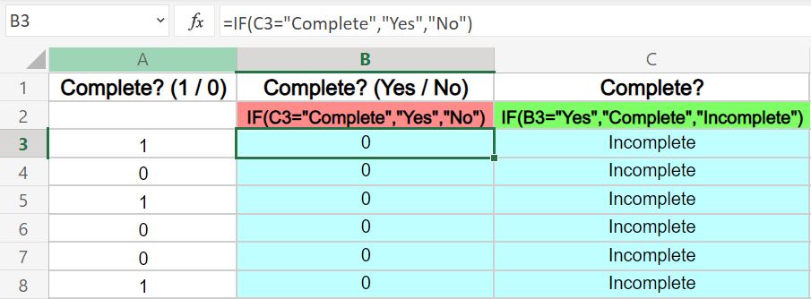 Example of fixing an Excel circular reference Part 1- One wrong formula causing two errors