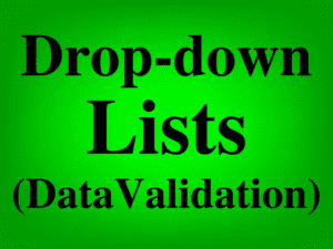 Featured image for the lesson on how to create drop-down lists and use data validation in Google Sheets
