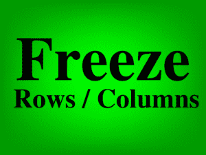 Featured image for the lesson on how to freeze and unfreeze rows and columns in Google Sheets