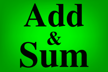 Featured image for the lesson on how to add and sum in Google Sheets by using math or the SUM function (multiple methods)