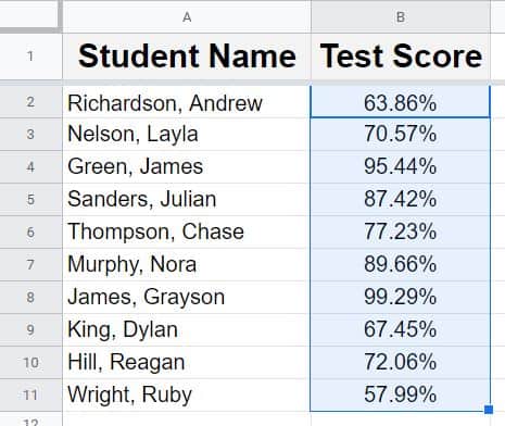 Example of how to use the Google Sheets explore feature to average in Google Sheets part 1 with selected data