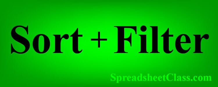 Using the SORT and FILTER functions together in Excel