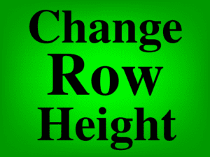 Featured image for the lesson on how to change row height in Google Sheets by SpreadsheetClass.com