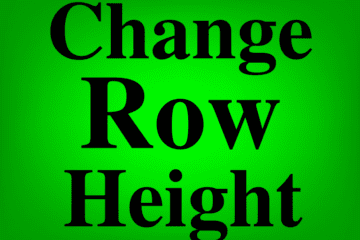 Featured image for the lesson on how to change row height in Google Sheets by SpreadsheetClass.com