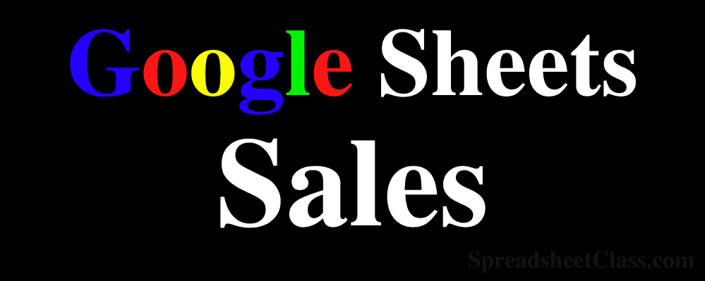 Top image for the sales template for Google Sheets by SpreadsheetClass.com