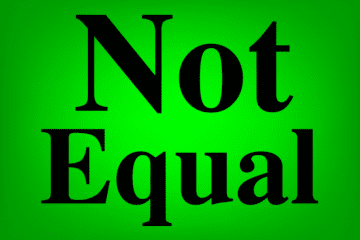 Featured image for the lesson on using the not equal sign in Google Sheets (not equal operator)