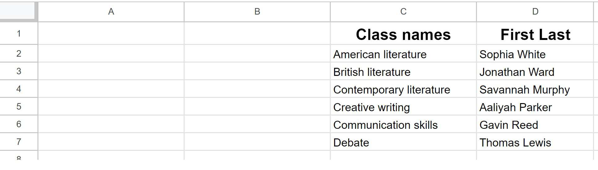 After inserting multiple columns in google sheets spreadsheet class