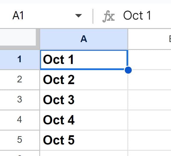 Example of After removing date format by converting to plain text format in Google Sheets