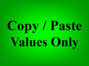 Lesson on How to copy and paste values only in Excel