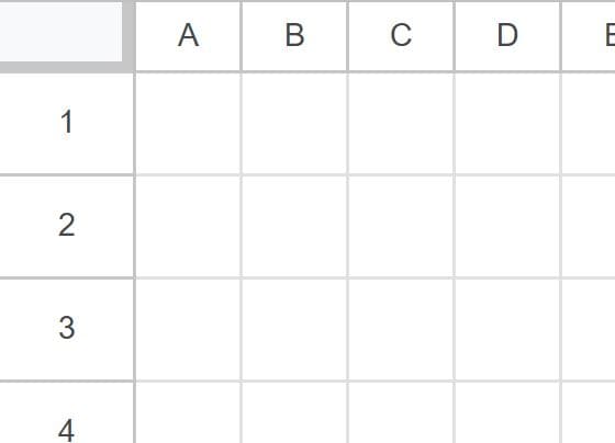 Example of How to make cells square in Google Sheets