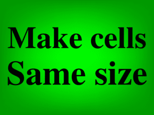 Lesson on How to make cells the same size in Google Sheets featured image