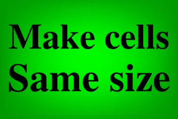 Lesson on How to make cells the same size in Google Sheets featured image