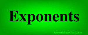 Lesson on How to square and calculate exponents in Google Sheets (Cube etc.) top image by SpreadsheetClass.com