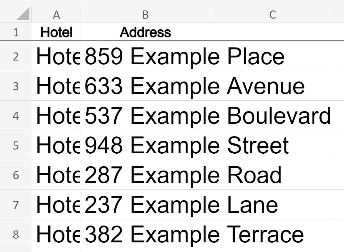 Example of How to Auto Fit row height in Excel after automatically adjusting rows to fit