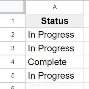 Example of How to apply strikethrough in Google Sheets before using strikethrough