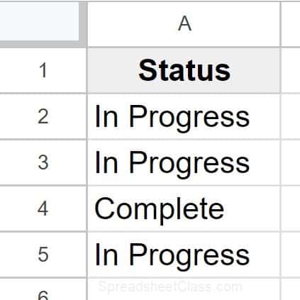 Example of How to apply strikethrough in Google Sheets before using strikethrough