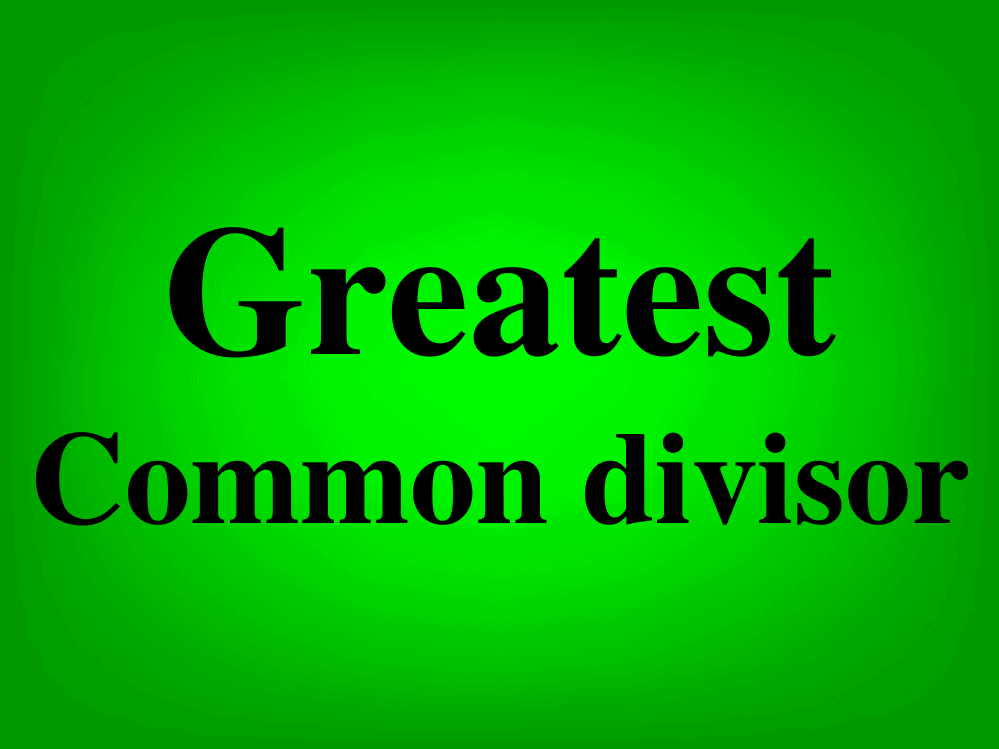 Finding the greatest common divisor with the GCD function in