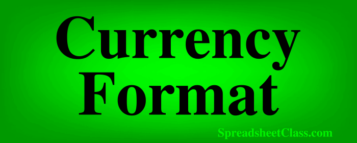 Lesson on How to format values as currency in Google Sheets top image by SpreadsheetClass.com