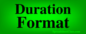 Using duration format in Google Sheets