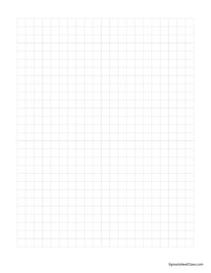 Light line graph paper large size squares | Spreadsheet Class