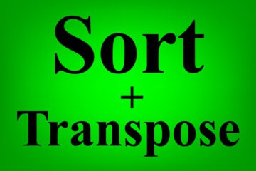 Lesson on How to sort horizontally and how to use the SORT function and the TRANSPOSE function together in Google Sheets featured image