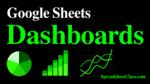 Google Sheets Dashboards Graphic Green and Black